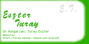 eszter turay business card